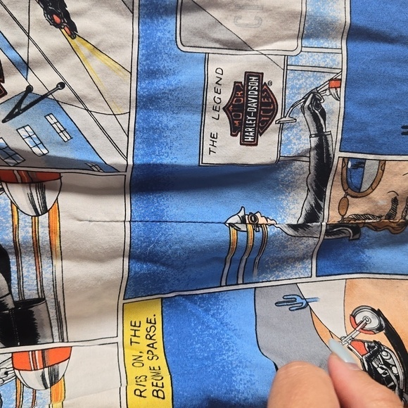Vintage 90’s Harley Davidson Comic Book Strip Button Up-Size Large - Picture 11 of 14